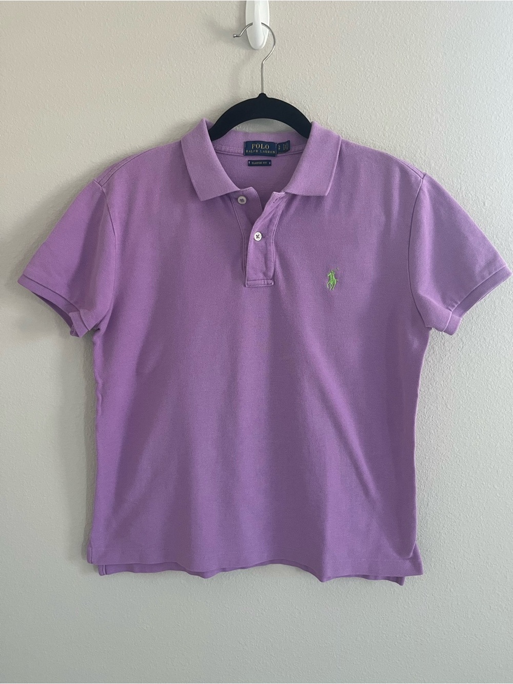 Polo by Ralph Lauren Classic Fit Lavender Polo w/ Lime Green Pony Women’s Size S